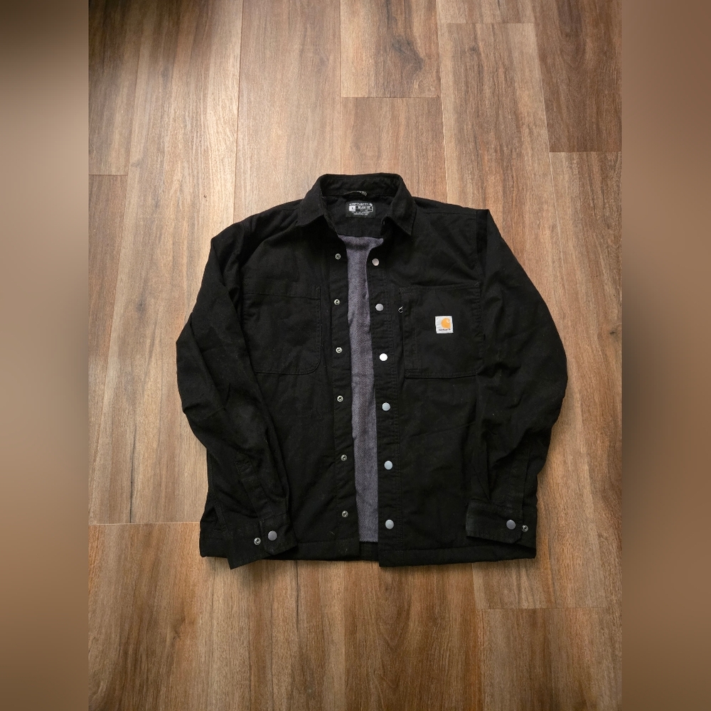 Carhartt Mens Rugged Flex Canvas Fleece Lined Jacket